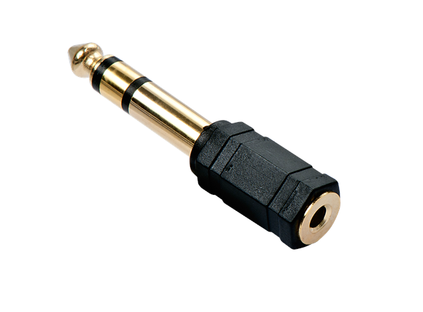 Lindy Adapter 3.5mm > 6.3mm 3,5mm Stereo Hun til 6.3mm Stereo Han 